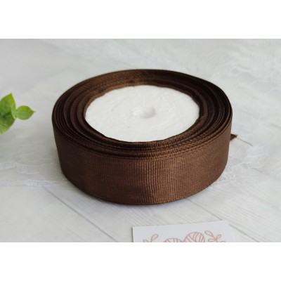 Лента репсовая 25 мм, цвет шоколадный №136